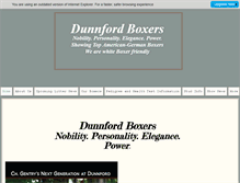 Tablet Screenshot of dunnfordboxers.com